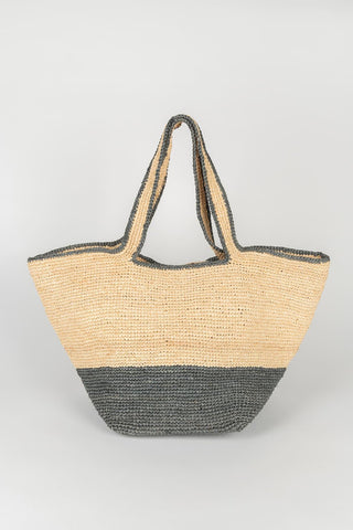 Nerida raffia sage bag