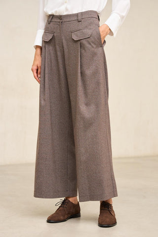 Lendo brown and blue houndstooth pants