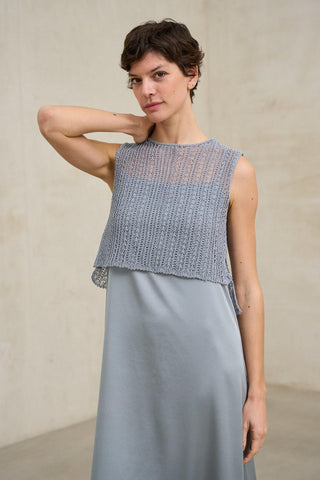 Colete Erya azul-aço