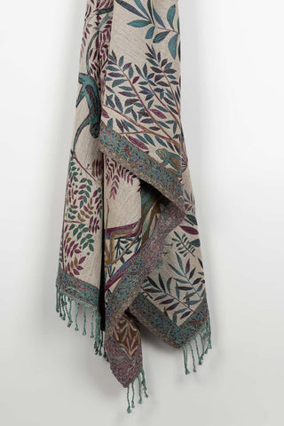 Lenço Taleva multicolor em algodão e lã