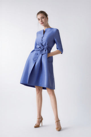 Medium blue Odelia trench dress
