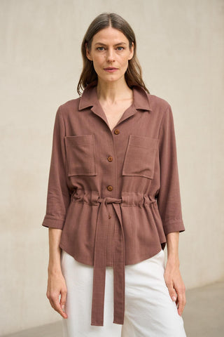 Chaqueta Elvaya terracota