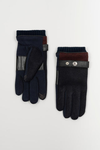 Guantes Santacana Lumbreras marino y burdeos