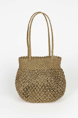 Mala Maelis malha dourado envelhecido
