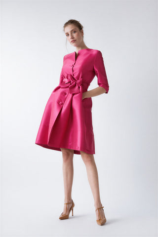Odelia fuchsia trench dress