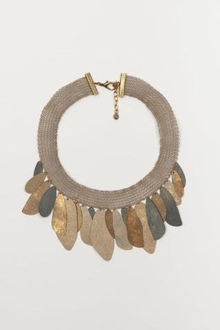 Firalon Brass Mesh Necklace FL Private Collection