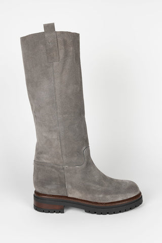 BOTAS PIELL VUELTA GRIS