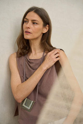 Éclat necklace, aged silver, FL Private Collection