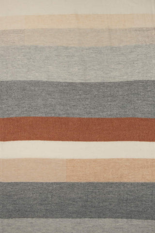 FULAR RAYAS  MARRÓN BEIGE Y GRIS