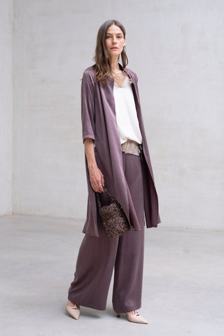 PANTALON TRAPECIO BERENJENA