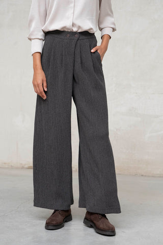 PANTALON DOBLE BOTÓN CRUZADO GRIS MARENGO