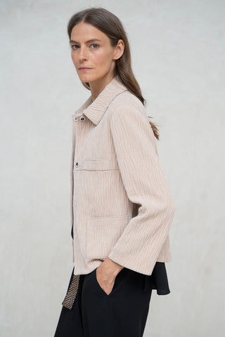 CAZADORA TERCIOPELO CORTES BEIGE