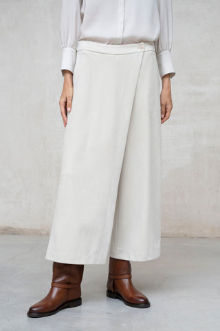 PANTALON CRUZADO HUESO