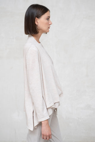 CHAQUETA PUNTO ASIMÉTRICO HUESO 