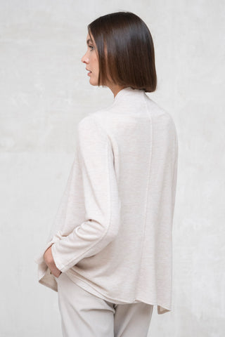 CHAQUETA PUNTO ASIMÉTRICO HUESO 