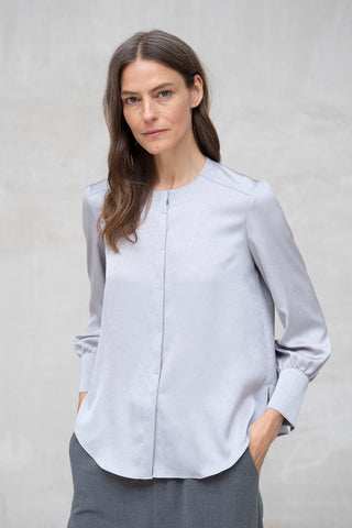 CAMISA CUELLO CAJA GRIS PERLA