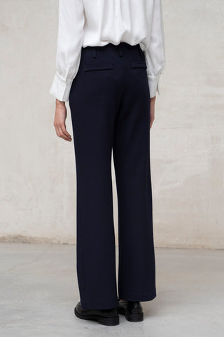 PANTALÓN RECTO LARGO AZUL MARINO