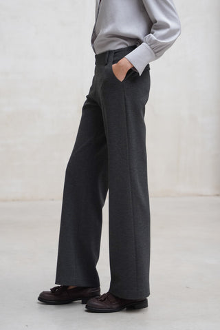 PANTALÓN RECTO LARGO ANTRACITA