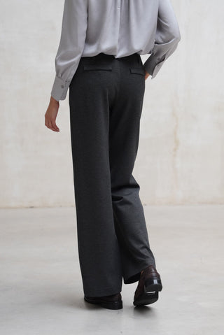 PANTALÓN RECTO LARGO ANTRACITA