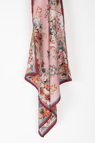 FULAR ROSA ESTAMPADO