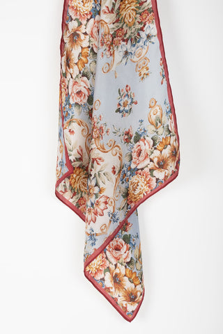 FULAR AZUL ESTAMPADO