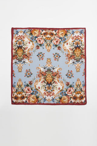 FULAR AZUL ESTAMPADO