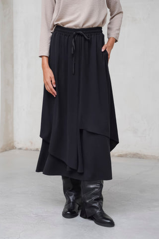 FALDA PUNTA CAPAS NEGRO