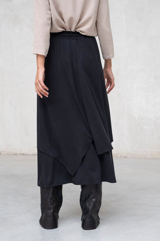 FALDA PUNTA CAPAS NEGRO