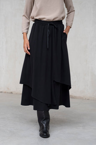 FALDA PUNTA CAPAS NEGRO