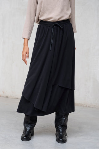 FALDA PUNTA CAPAS NEGRO