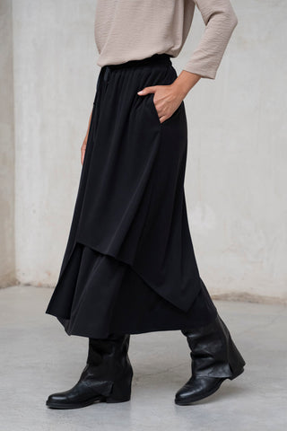 FALDA PUNTA CAPAS NEGRO