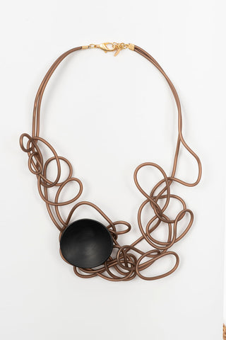 COLLAR CORTO FL PRIVATE CÍRUCLO CORDÓN MARRÓN