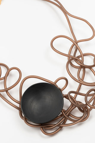 COLLAR CORTO FL PRIVATE CÍRUCLO CORDÓN MARRÓN