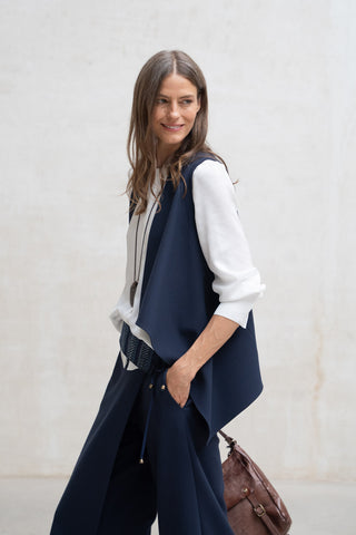 CHALECO ASIMÉTRICO MARINO