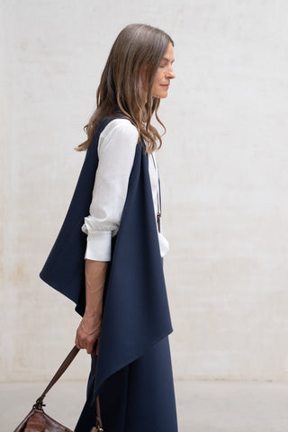 CHALECO ASIMÉTRICO MARINO