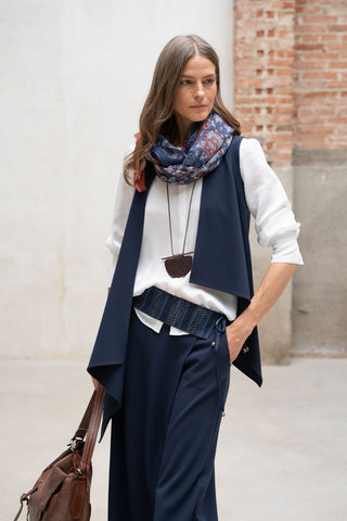 CHALECO ASIMÉTRICO MARINO