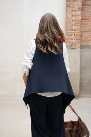 CHALECO ASIMÉTRICO MARINO