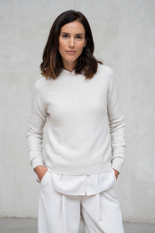 JERSEY LANA Y CASHMERE CRUDO