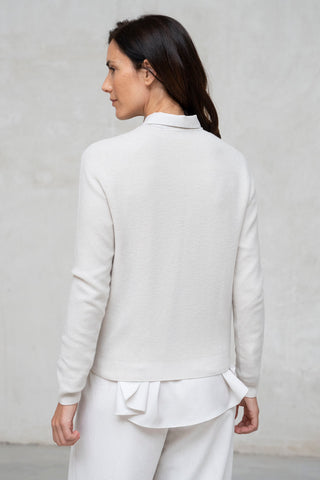 JERSEY LANA Y CASHMERE CRUDO