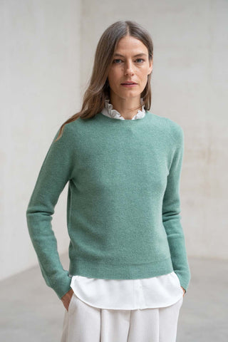JERSEY LANA Y CASHMERE VERDE AGUA