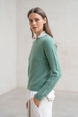 JERSEY LANA Y CASHMERE VERDE AGUA