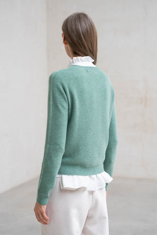 JERSEY LANA Y CASHMERE VERDE AGUA
