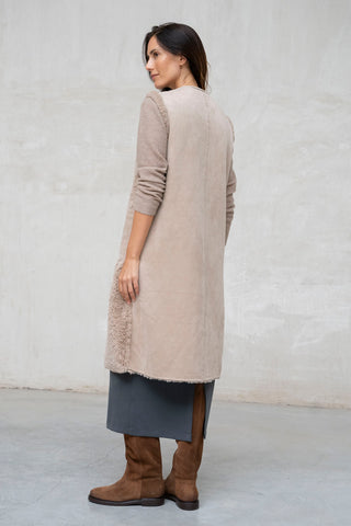 CHALECO LARGO REVERSIBLE