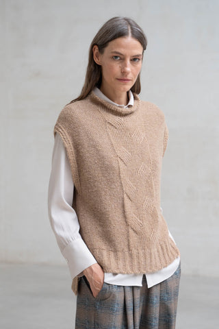 CHALECO ANCONA AMPLIO CAMEL