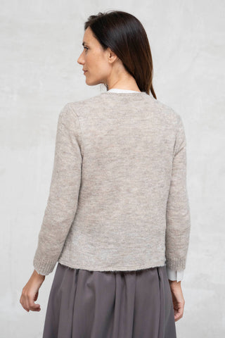 CHAQUETA PUNTO ALBA ENTALLADA CUELLO CAJA ARENA