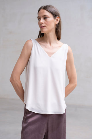 VESTIDO JESI EVASE PANA BOLSILLOS HUESO