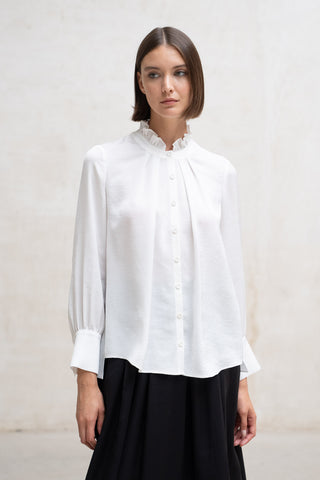 BLUSA NOVIGLIO CUELLO BONITO BLANCO