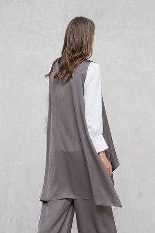 CHALECO VARENNA LARGO ASIMÉTRICO TOPO