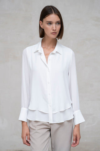 CAMISA COMO DOBLE CAPA BLANCO