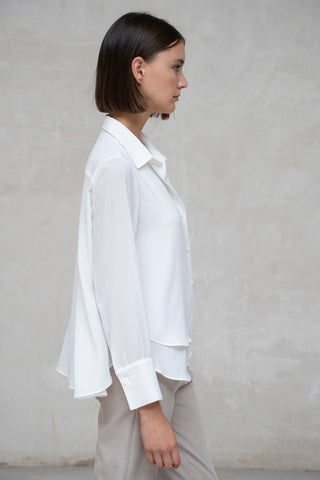 CAMISA COMO DOBLE CAPA BLANCO